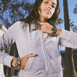 Juicy Couture Mockneck Velour Track Jacket