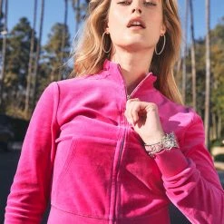Juicy Couture Mockneck Velour Track Jacket