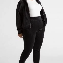 Juicy Couture Plus-Size Small Bling Velour Legging Track