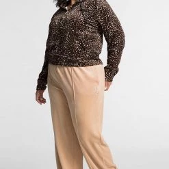 Juicy Couture Plus-Size Wide Leg Velour Sweatpants Track
