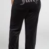 Juicy Couture Plus-Size OG Big Bling Velour Track Pants