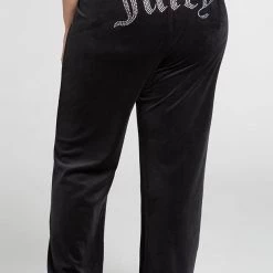 Juicy Couture Plus-Size OG Big Bling Velour Track Pants