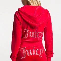 Juicy Couture OG Big Bling Velour Hoodie