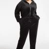 Juicy Couture Apparel Plus-Size Velour Hooded Jumpsuit 2 Juicy Couture Apparel Plus-Size Velour Hooded Jumpsuit