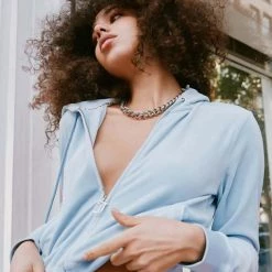 Juicy Couture OG Big Bling Velour Hoodie