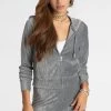 Juicy Couture Track Shimmery Corduroy Velour Hoodie