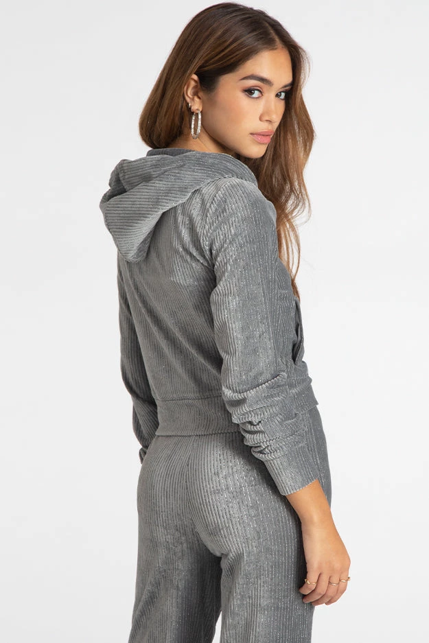 Juicy Couture Track Shimmery Corduroy Velour Hoodie 5 Juicy Couture Track Shimmery Corduroy Velour Hoodie