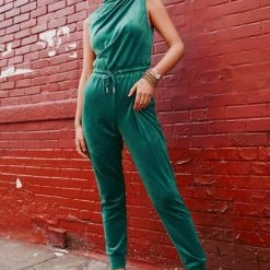 Juicy Couture Apparel Small Bling Sleeveless Velour Jumpsuit