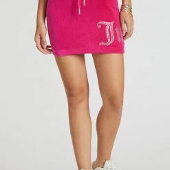Juicy Couture Track Bling Velour Skirt