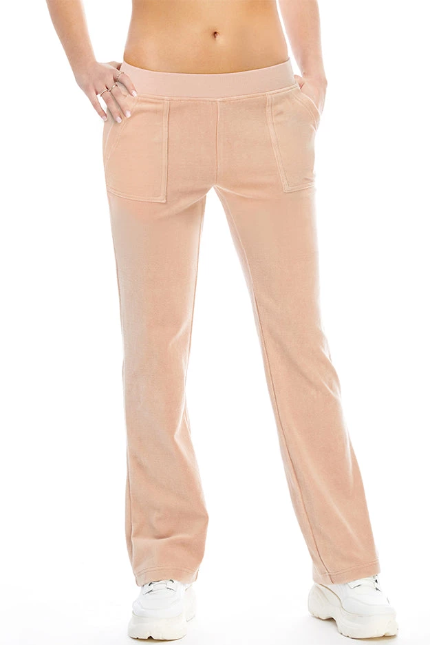 Juicy Couture Low Rise Snap Pocket Velour Track Pants 3 Juicy Couture Low Rise Snap Pocket Velour Track Pants