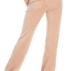 Juicy Couture Low Rise Snap Pocket Velour Track Pants