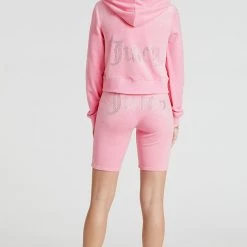 Juicy Couture Big Bling Velour Biker Shorts