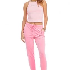 Juicy Couture Big Bling Velour Jogger The Bling Shop