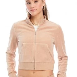 Juicy Couture Mockneck Velour Track Jacket