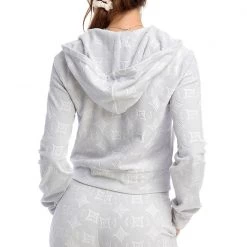 Juicy Couture Track Embossed Velour Hoodie