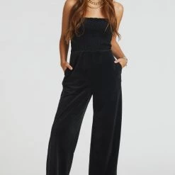 Juicy Couture Velour Shop Smocked Velour Jumpsuit