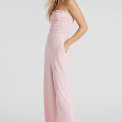 Juicy Couture Smocked Velour Jumpsuit Velour Shop