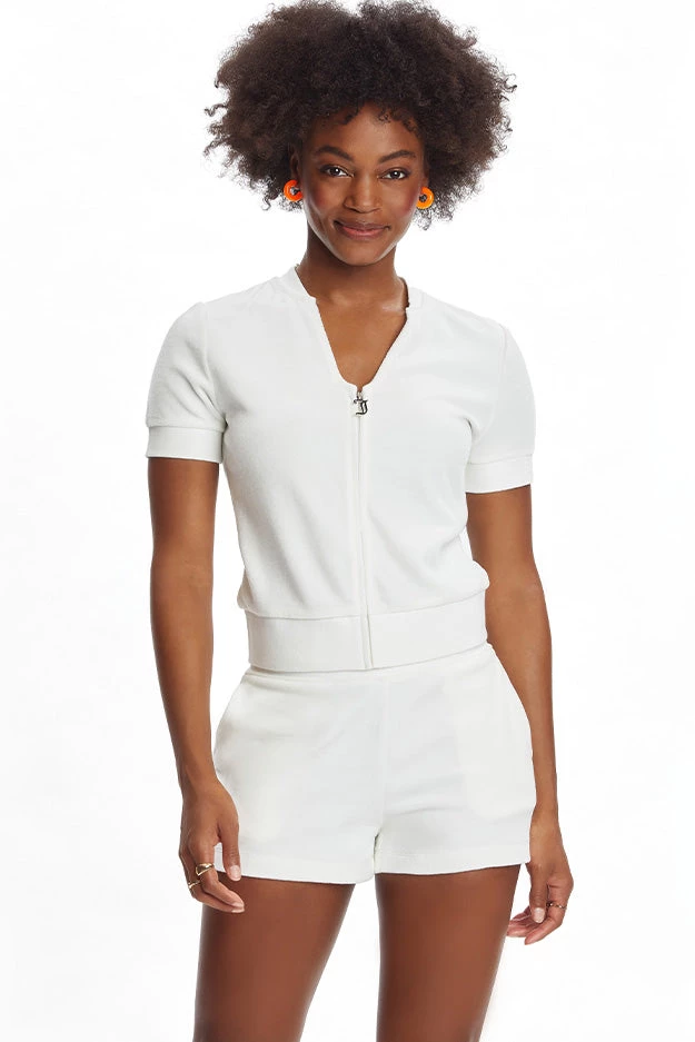 Juicy Couture Short Sleeve Big Bling Velour Track Jacket New 5 Juicy Couture Short Sleeve Big Bling Velour Track Jacket New