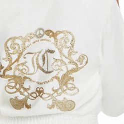 Juicy Couture New Monogram Cropped Velour Hoodie