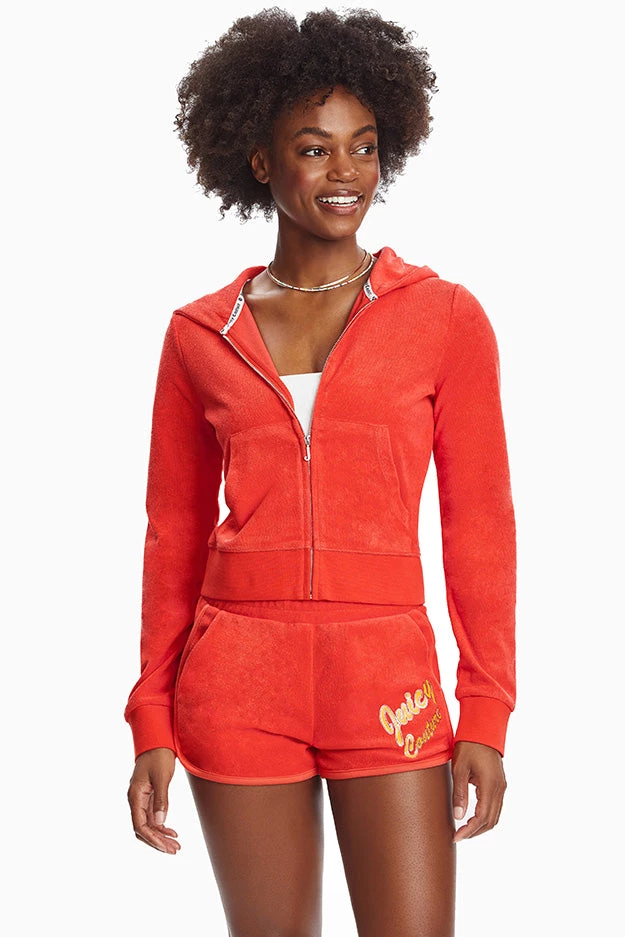 Juicy Couture Terry Logo Hoodie New 5 Juicy Couture Terry Logo Hoodie New