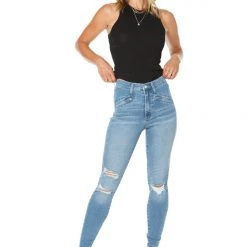 Juicy Couture Melrose Classic Distressed Skinny Jeans The Denim Shop