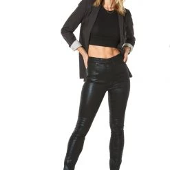 Juicy Couture Melrose Faux Snakeskin Coated Skinny Jeans