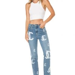 Juicy Couture Venice Monogram Print Jeans