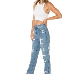 Juicy Couture Venice Monogram Print Jeans