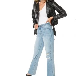 Juicy Couture The Denim Shop Malibu Flare Crop Distressed Jeans