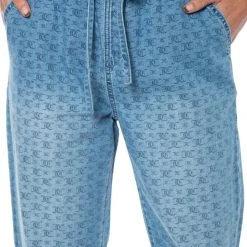 Juicy Couture The Denim Shop Del Mar All Over JC Print Denim Jogger