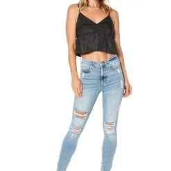 Juicy Couture Melrose Destroyed High Rise Skinny Jeans New