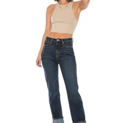 Juicy Couture Venice High Cuffed Straight Leg Jeans