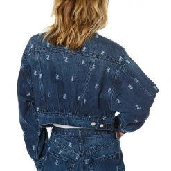 Juicy Couture The Denim Shop Signature Denim Jacket With Monogram JC Print