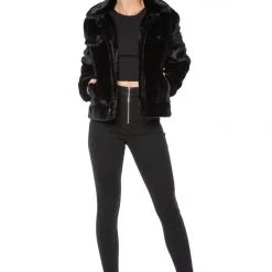Juicy Couture The Denim Shop Vegan Fur Lux Trucker Jacket