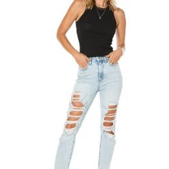 Juicy Couture Venice Destroyed Rhinestones Straight Leg Jeans New