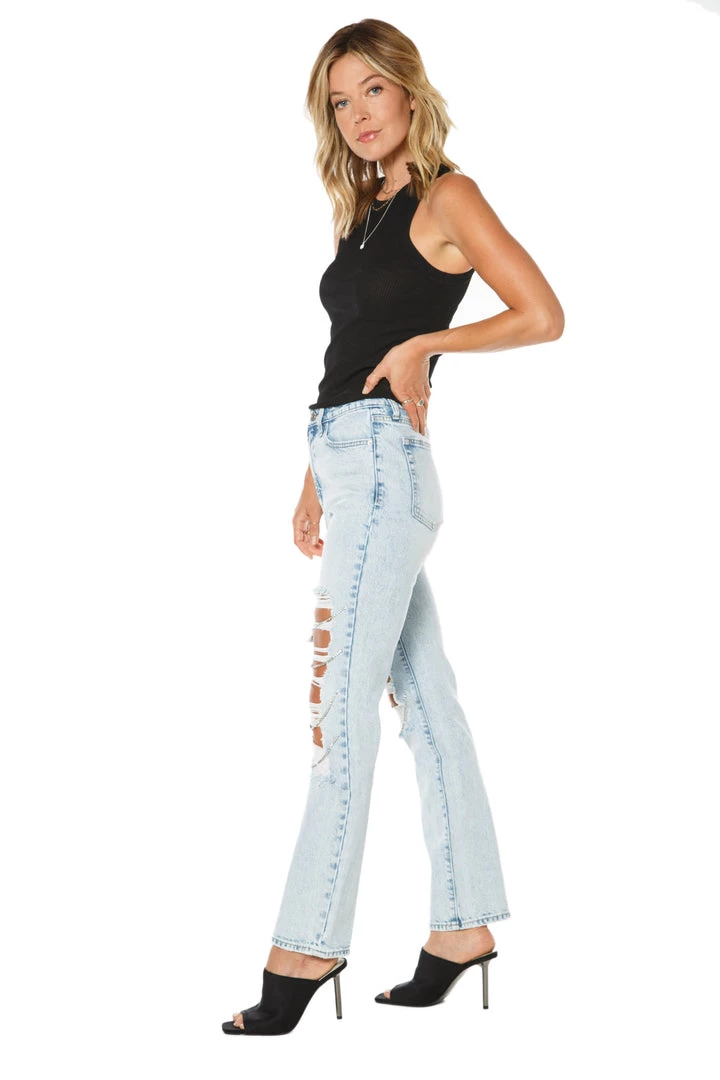 Juicy Couture Venice Destroyed Rhinestones Straight Leg Jeans New 6 Juicy Couture Venice Destroyed Rhinestones Straight Leg Jeans New