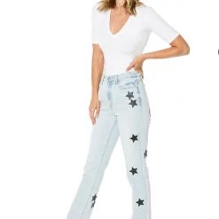 Juicy Couture The Denim Shop Venice Faux Leather Star Jeans