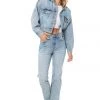 Juicy Couture Venice Star Detail Straight Leg Jeans