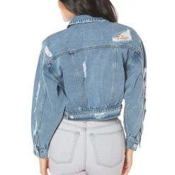 Juicy Couture Signature Destroyed Denim Jacket New