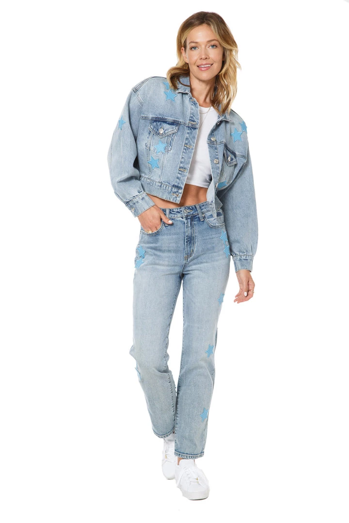 Juicy Couture New Signature Star Detail Denim Jacket 3 Juicy Couture New Signature Star Detail Denim Jacket