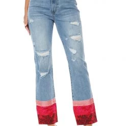 Juicy Couture New Venice Hem Detail Straight Leg Jeans