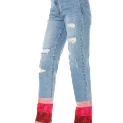 Juicy Couture New Venice Hem Detail Straight Leg Jeans