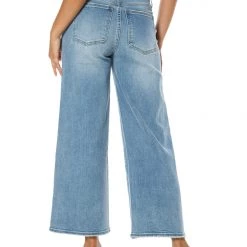 Juicy Couture New Coastal Crop Button Detail Wide Leg Jeans