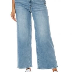 Juicy Couture New Coastal Crop Button Detail Wide Leg Jeans