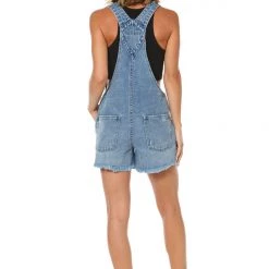 Juicy Couture New Destroy Hem Overall Shorts