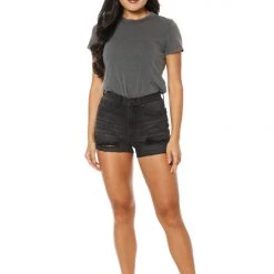 Juicy Couture Pacific High Rise Destroyed Detail Shorts New