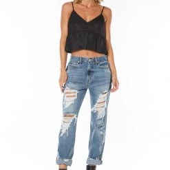 Juicy Couture Destroyed Boyfriend Jeans New
