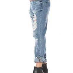 Juicy Couture Destroyed Boyfriend Jeans New