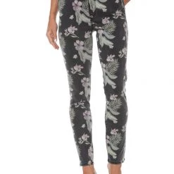 Juicy Couture New Cali Black Floral Print Skinny Jeans