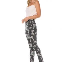 Juicy Couture New Cali Black Floral Print Skinny Jeans